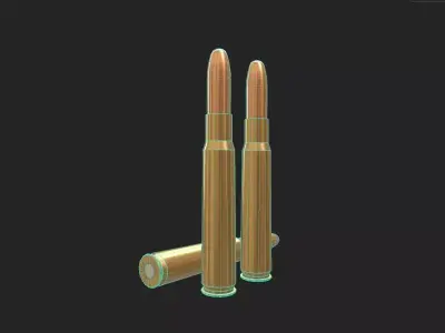 8x60mm J Mauser Low-poly 3D model