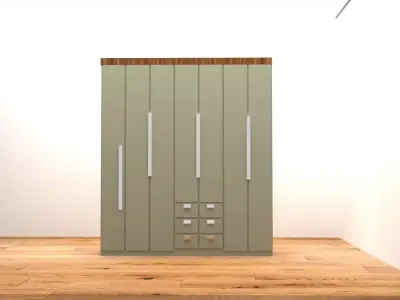 Modern Modular Wardrobe Free 3D model