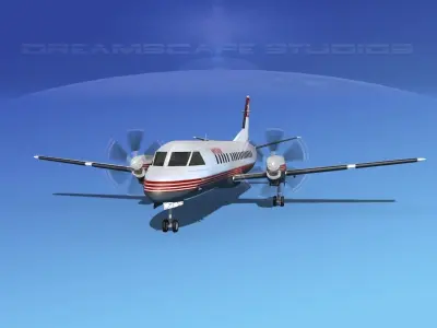 SAAB 2000 AeroCharter 3D model