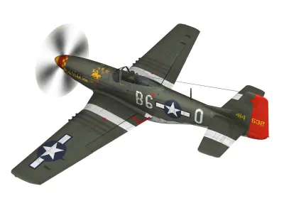 North American P-51D - Ol Flak Joe 3D model