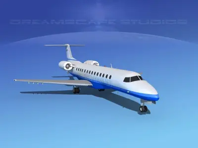 Embraer ERJ-135 Gulf Coast Jet 3D model