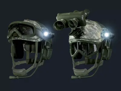 Military Helmet 01 Game Ready Low-poly 3D model