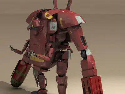 Sci-fi mech 3D model 3D model