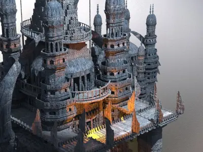 Vizier Tower ancient Underworld temple 2 3D model