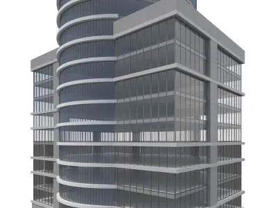 Commercial Building-017 Office Tower 3D model
