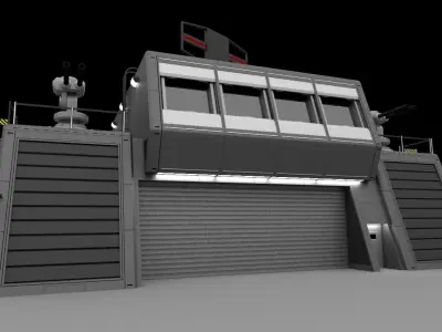 Futuristic Military Command Bunker 3D model