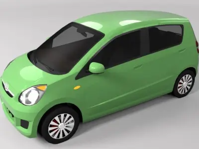 DAIHATSU COURE FREE LOWPOLY Free low-poly 3D model