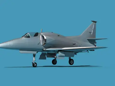 Douglas A-4M Skyhawk V01 USN 3D model