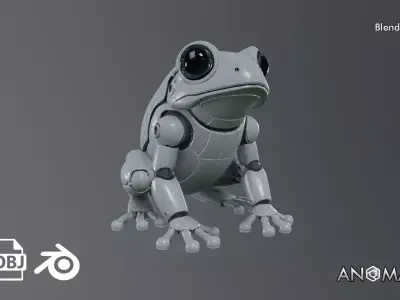 robot frog 3D model