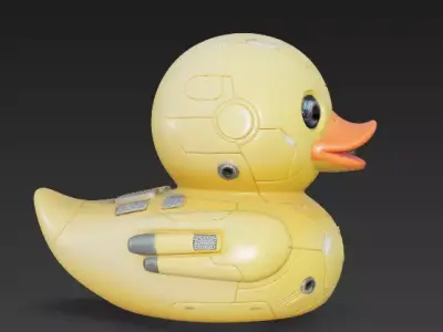 Realistic Cyberpunk Rubber Duck 3D Model 3D Model Low-poly 3D model