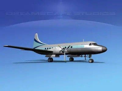 Convair CV-340 Private 4 3D model