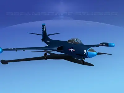 McDonnell F2H2 Banshee V11 3D model