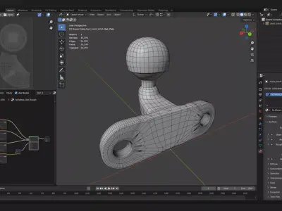 Heavy Duty Vehicle joint tow hitch ball plate 3d model 3D model