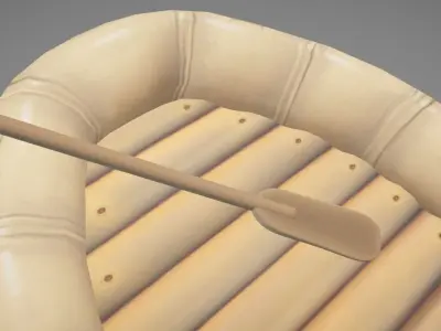 Lifeboat Hand-Painted Low-poly 3D model