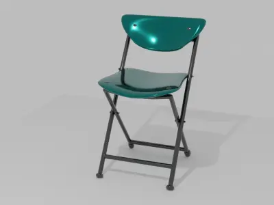 Folding Chair Low-poly 3D model