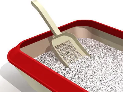 Litter cat box with scoop 3D model