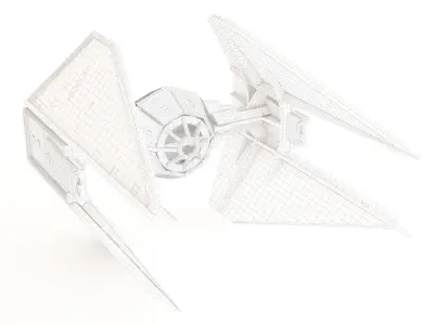 Spaceship wooden toy 03 3D model