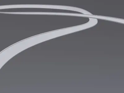 Acrobatic track Low-poly 3D model