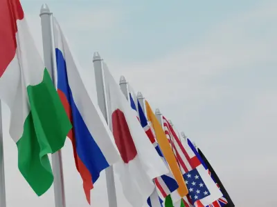 Animated Flag 3D model
