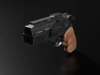 Battlestar Galactica Handgun Low-poly 3D model