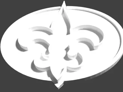 Saints logo part 3-White 3D model