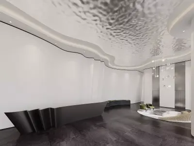 Modern Corporate Lobby Interior 3D model