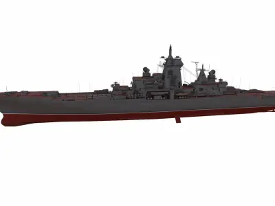 Kirov-class battlecruiser Low-poly 3D model
