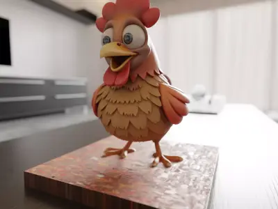 chicken chibi 3D print model