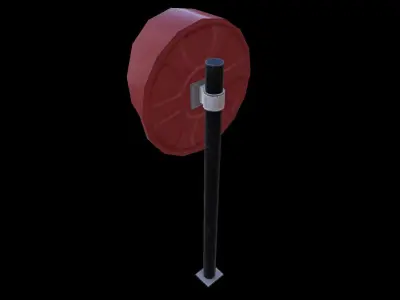 Convex Mirror Low-poly 3D model