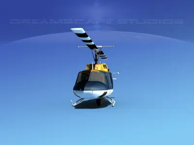 Bell 212 V29 Unmarked 3D model
