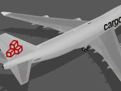 Boeing 747-400 F Cargolux 3D model