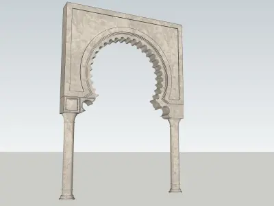indian jodhpuri stone arch 3d modal 3D model
