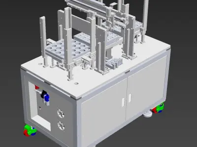 Auto stacking loading and unloading machine 3D model
