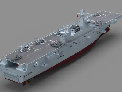 Chinese Navy Type 075 Amphibious Assault Ship 3D model