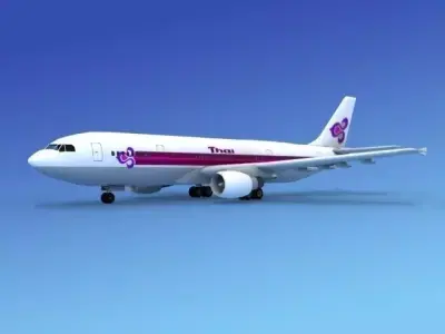 Airbus A300 Thai Airways 3D model
