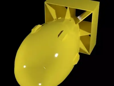 Nuclear bomb Free low-poly 3D model