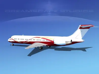 McDonnell Douglas MD-87 Corporate 1 3D model