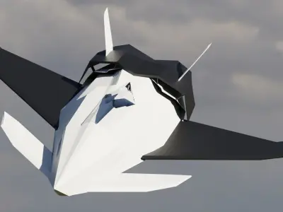 LowPoly JetFighter Gen 7 Low-poly 3D model