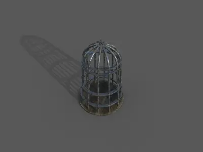 Medieval cage 3D model Low-poly 3D model