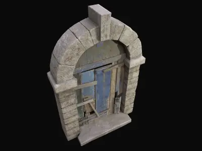Medieval Door  Low-poly 3D model