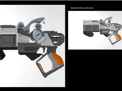 Concept Gun Model Low-poly 3D model