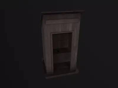 Outhouse Toilet Low-poly 3D model
