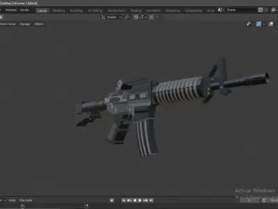 METRALLETA ar - rifle Free 3D model