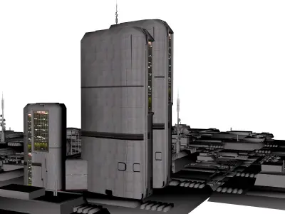 Keppler 22 Colonial City 3D model