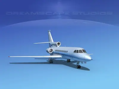 Dassault Falcon 900 V12 3D model