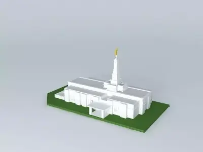 LDS. Templo Mormon, Baton Rouge Louisiana 94 th. operating Te... Free 3D model