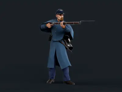 Soldier s1 v2  Low-poly 3D model
