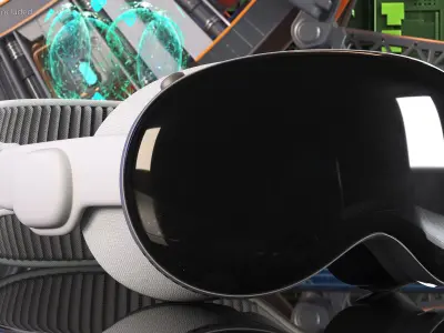 Mixed Reality Headset Apple Vision Pro 3D model