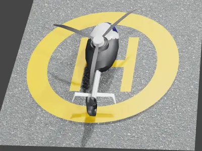 Enchanted Sky Blade - Fantasy Helicopter 3D Model 3D model