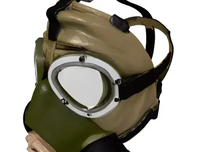 Dented Vintage Gas Mask 3D model